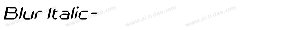 Blur Italic字体转换